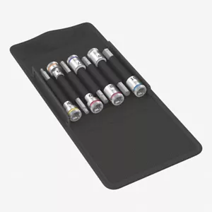 Wera 003180 8740 B 3/8" Drive Zyklop Hex-Plus Bit Socket Set with Holding Functi - Picture 1 of 2