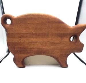 Large Wooden Pig Shaped Cutting Board - 5 Pounds - 18" H, 1.25" W, 11.25" L - Picture 1 of 2