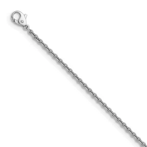 Cadena de cable redonda sólida de platino de 2,2 mm PT950 16" 18" 20" 24" 30" - Imagen 1 de 3