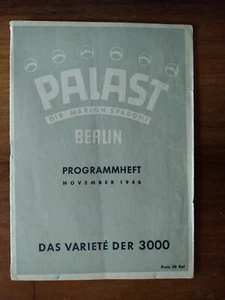 Programm Friedrichstadt Palast Nov. 1946; Varieté - Bild 1 von 5