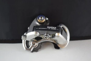 Desviador trasero Suntour 4050 6-7 velocidades Accushift máximo 28 dientes gris vintage Nuevo de lote antiguo - Imagen 1 de 9