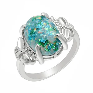 Sharla Statement Ring Oval Pink Fire Opal Women Ginger Lyne Collection - Picture 1 of 43