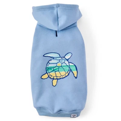 Life is Good. Sea Turtle Pet Hoodie, Cool Blue - Image 1 of 4