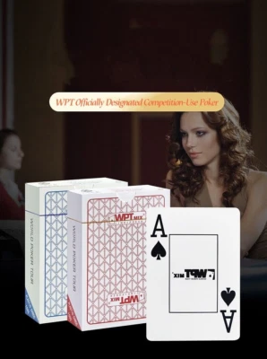 2-Deck Set WPT Official Professional Texas Hold'em Poker Plastic Playing Cards - Image 1 of 4