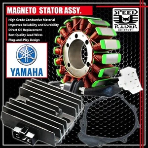 FOR 98-01 YAMAHA YZF R1 MAGNETO COIL STATOR+VOLTAGE REGULATOR RECTIFIER+GASKET - Foto 1 di 11