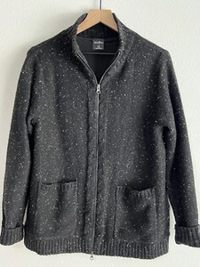 Belyn Key Womens Black Wool Blend Zip Up Sweater Jacket Size Medium - Picture 1 of 9