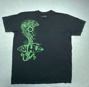 Dahui T-Shirt Men's X-Large Black Tribal Tiki With Surfboard Design - Picture 1 of 6