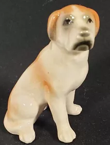 Vintage Dog Figurine Statue Beagle Hound Bernard Pointer Sitting 3.5" H A57 - Picture 1 of 4