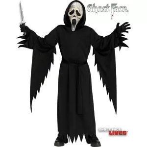 Scream Aged Ghost Face Robe & Mask Halloween Costume Child/Teen - Picture 1 of 3