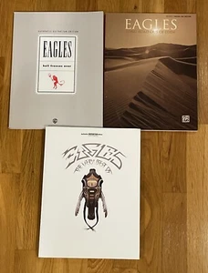 3- EAGLES Authentic Guitar-Tab Ed Songbooks Hell Freezes Over, Very Best & Long - Picture 1 of 17