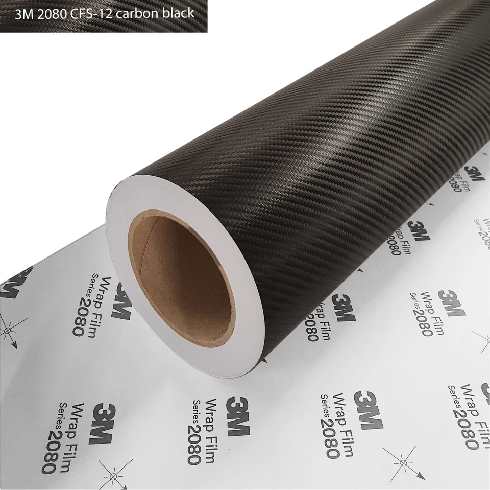 64,68€/m² 3M Autofolie Carbon Schwarz 3M 2080 CFS12 Car Wrapping 152cmx60cm - Bild 1 von 4