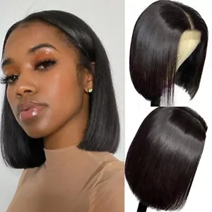 Peluca Bob Corta Recta Cabello Humano Encaje Frontal Pelucas 5x5 Cierre de Encaje Pelucas Bob - Imagen 1 de 10