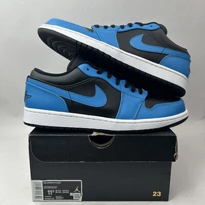 Nike Air Jordan 1 Low Retro “Laser Blue Black” 553558-410 Men’s 11.5 New - Picture 1 of 5