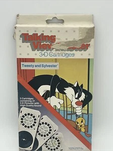 Talking View-Master Cartridges 3-D Tweety And Sylvester Looney Tunes VTG Ch6 - Picture 1 of 5