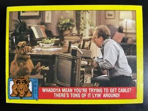 ALF 1987 Topps Picture Card Series #40 Whaddya Mean You’re Trying to Get Cable? - Picture 1 of 2
