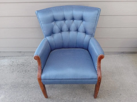 Wingback Chair Antique Blue Cover