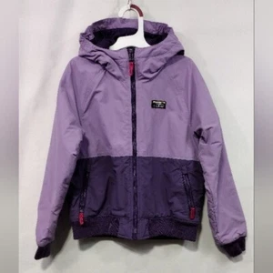 L.L.Bean Hooded Warm-Up Insulated Jacket Kids S8 Purple Casual Comfy Warm - Picture 1 of 10