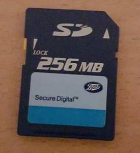 Boots SD 256MB Memory Card Secure Digital Mobile Phones/Cameras/Camcorder/PDA - Picture 1 of 2