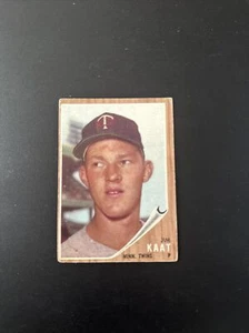 1962 Topps Baseball # 21 Jim Kaat Twins VG/EX - Picture 1 of 2