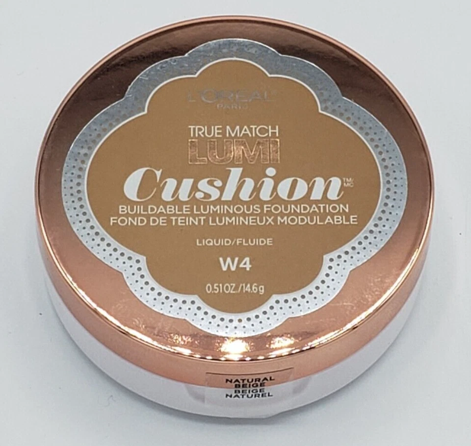 NEW L'Oréal Paris True Match Lumi Cushion Foundation - W4 NATURAL BEIGE - Image 1 of 1