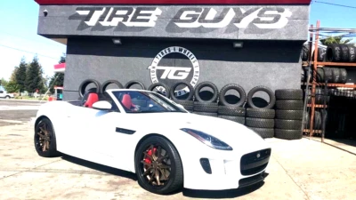 RUEDAS CÓNCAVAS FERRADA FR2 BRONCE MATE 20" PARA JAGUAR TIPO F 20x9 20x10,5  Foto 1 de 4