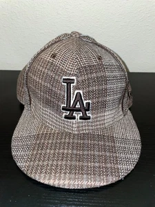 New Era 59Fifty Pata de Gallo Marrón Tejido Los Angeles Dodgers Talla 7 1/8 - Imagen 1 de 5