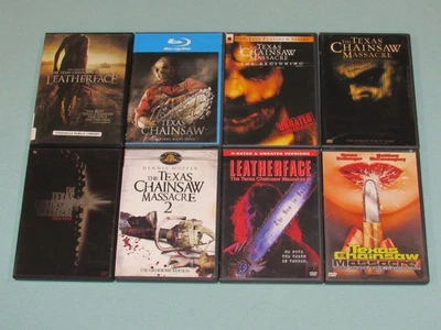 8 DVD Lot: THE TEXAS CHAINSAW MASSACRE Complete COLLECTION ~Leatherface~ HORROR - Image 1 of 4