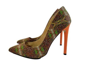Womens GX By Gwen Stefani Multicolor Colorful Pattern Orange Stiletto Heels Sz 9 - Picture 1 of 8