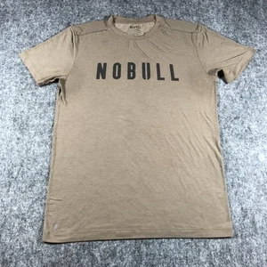 NOBULL Shirt Mens Medium Brown Athletic Performance Tee Tencel Blend Lightweight - Picture 1 of 6
