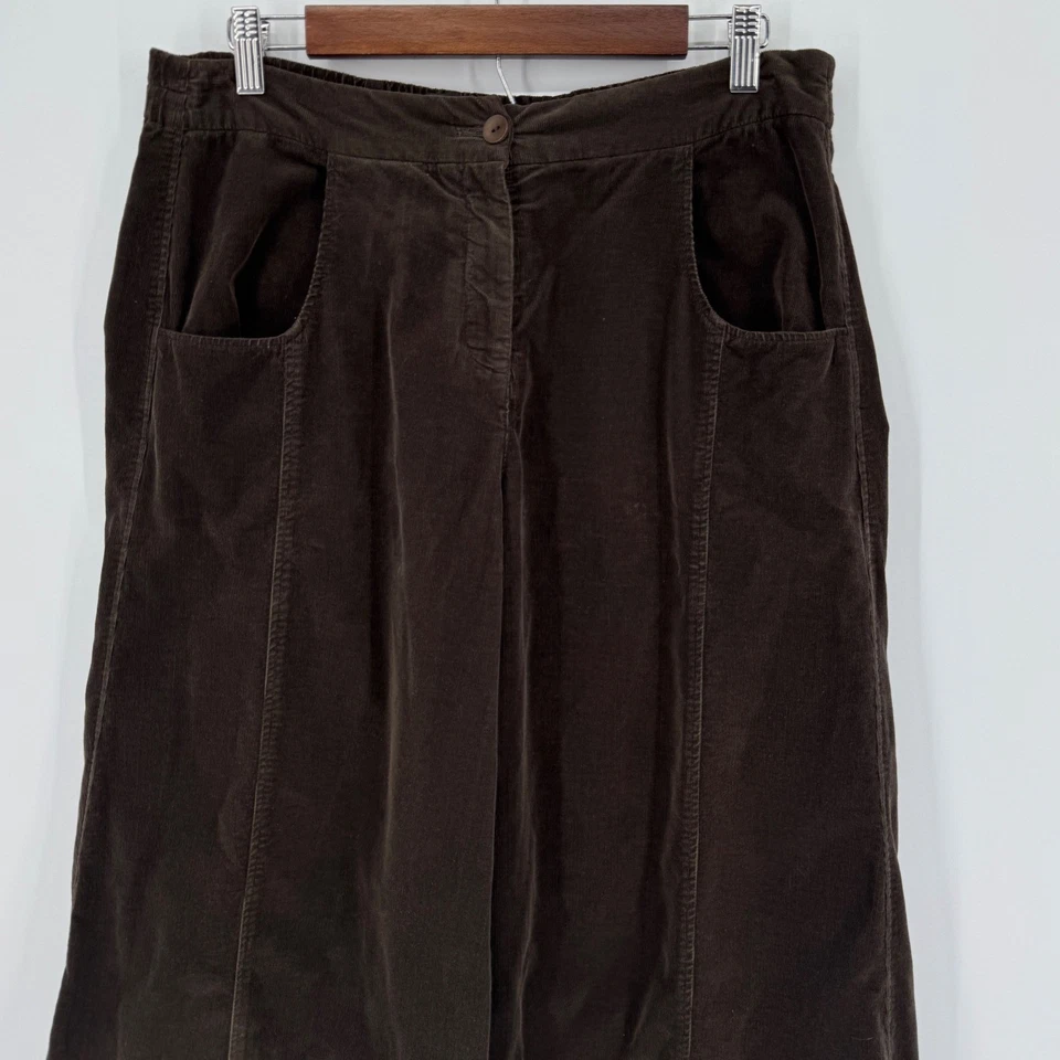 OSKA Women Size 2 Brown Corduroy Cropped Wide Leg Pants Parachute Barrel - Image 1 of 4