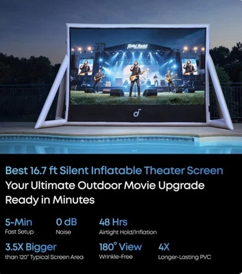 200” Inflatable Outdoor  Screen - Image 1 of 4