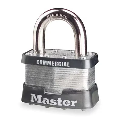 Candado Master Lock 5, llave diferente, grillete estándar, acero rectangular Foto 1 de 4