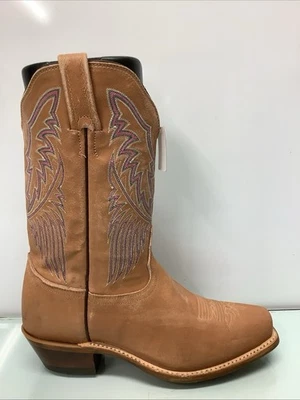 TONY LAMA SAGRADA WESTERN WOMENS BOOTS SQUARE TOE, SIZE 9B, Preowned. - Image 1 of 4