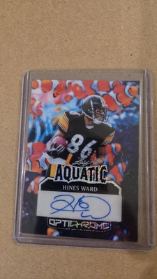 HINES WARD 2025 LEAF OPTICHROME AQUATIC AUTOGRAPH 1/1 STEELERS HOF - Image 1 of 2