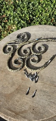 De colección 6 Soportes de Cortina de Latón Remolino Martillado Texturizado Rizado Q 3 Pares Corbatas Foto 1 de 4