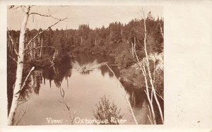 LP04 Oxtongue River Huntsville? Canada Ontario 1953 cartolina RPPC - Foto 1 di 2