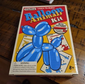 Learn To Make 6 Balloon Animals Kit Schylling Retro Bee 2 Dogs Swan Mouse Rabbit - Picture 1 of 6
