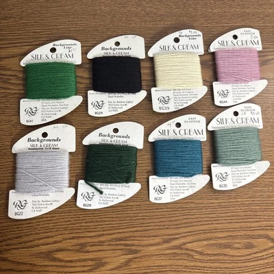 Rainbow Gallery Switzerland Silk & Cream Lot Of 8 Multi Colors - Image 1 of 4