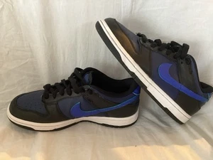 Nike Dunk Low Midnight Trainers Shoes Sneakers Black &Navy UK 5 Vgc - Picture 1 of 7