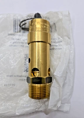 [Control Devices SB75-0A100] Brass Soft Seat ASME 200PSI Compressor Safety Valve - Image 1 of 4