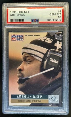 1991 Pro Set Art Shell #4 Raiders PSA 10 - Image 1 of 2