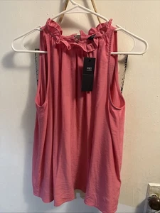M&S Collection Damen Neckholder Rüschen Ausschnitt Kaugummi Rosa Top Gr. 8/10 M Neu mit Etikett - Bild 1 von 6
