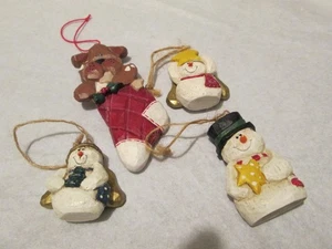 Midwest Eddie Walker Ornamento Lote de 4 Muñeco de Nieve Ángel Perro - Imagen 1 de 5