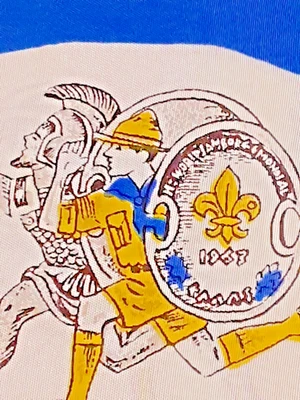 BS Greece 1963world jam sewn suvenier warrior patch-notice rear thread-4"X4" NEW - Image 1 of 4