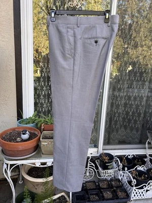 JF J Ferrar Pants Mens 34x32 Slim Fit Dress Slacks Suit Formal Flat Front Blue - Image 1 of 4