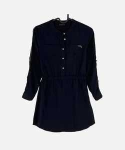 Guess Kids Girls Dress Black Sz 7 – Long Sleeve, Jewel Buttons, Elastic Waist - Picture 1 of 17
