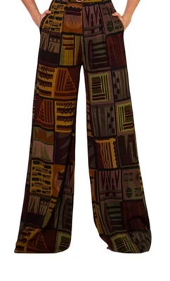 Nikita Mhaisalkar Anthropologie Wide-Leg Pants Small Multicolor Abstract Pattern - Image 1 of 4