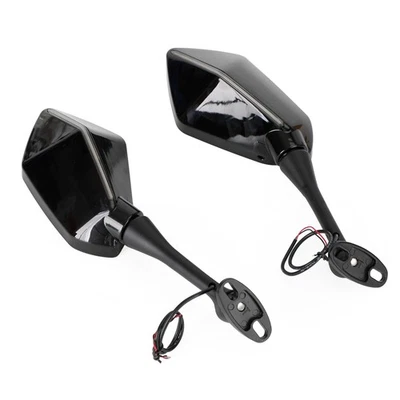 Espejos retrovisores LED con indicador de señal de giro para Kawasaki ZX6R ZX10R Ninja 650R Z750 Foto 1 de 4
