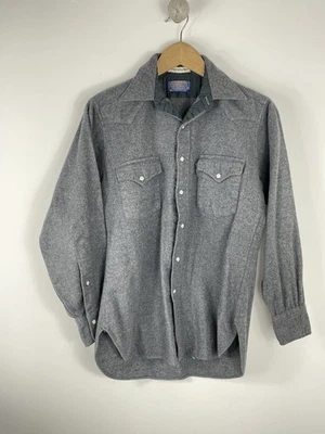 Pendleton Men's Medium Long Sleeve Flannel Shirt Vintage  Western Grey Pearl - Image 1 of 4