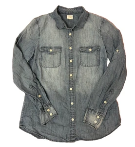JCrew Mens Denim LS Shirt Size Small  - Picture 1 of 9